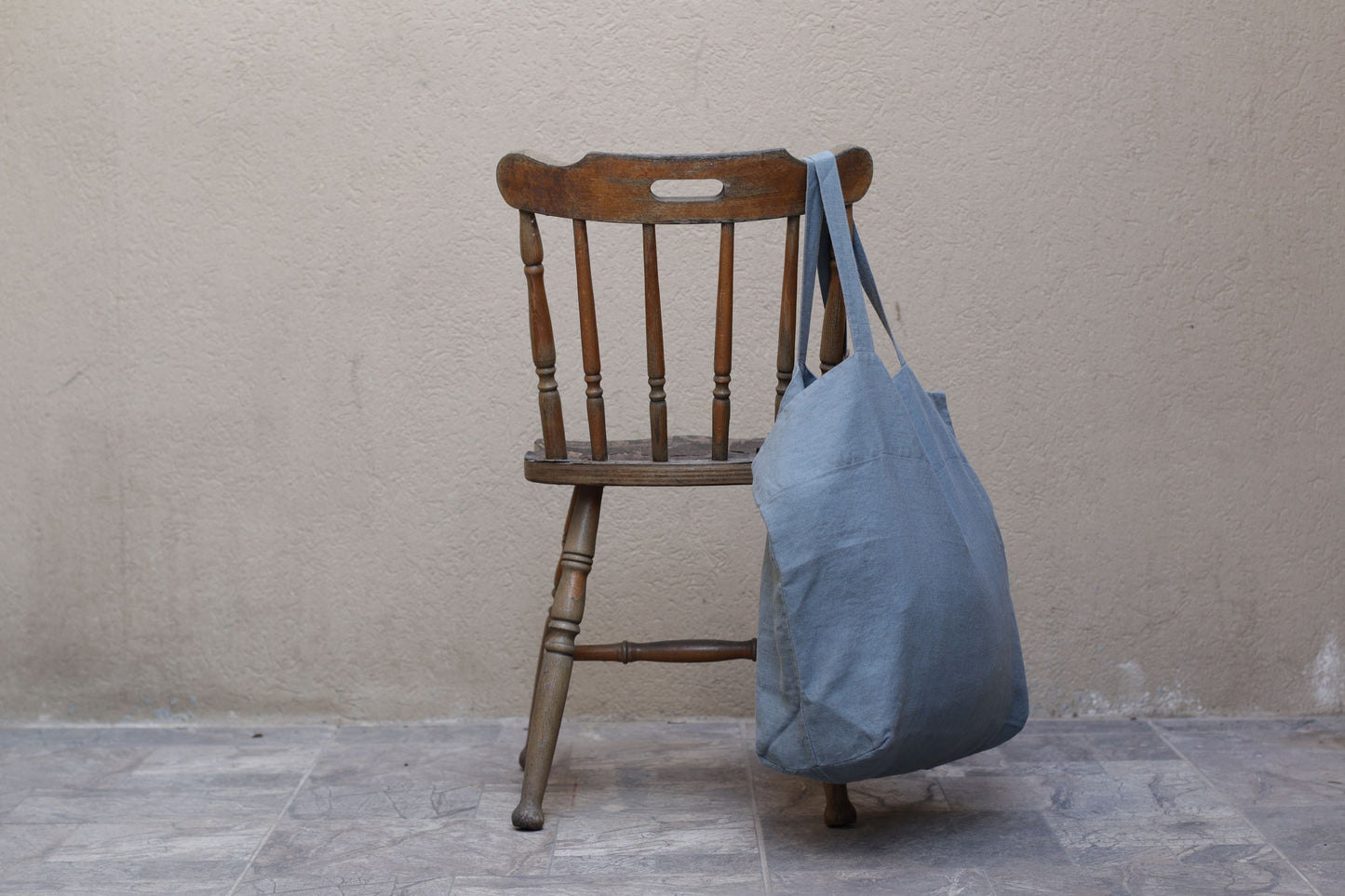 Linen Big Bag - Copenhagen Blue
