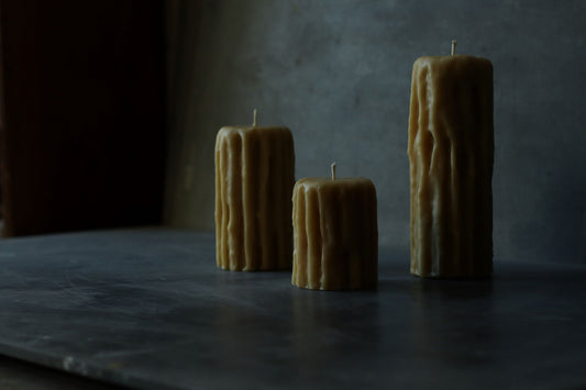 Large Dripped Beeswax Candle 23.5x8