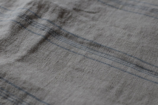 Linen Big Bag - Grey/ Blue Stripes