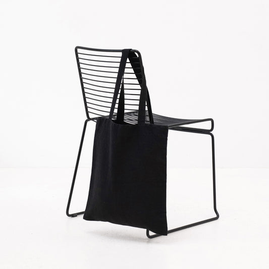 Linen Tote Bag - Black