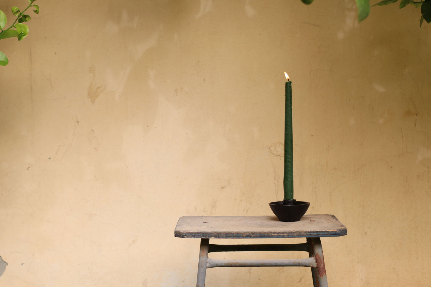 Forest Green Beeswax Dinner Candles (Pair)