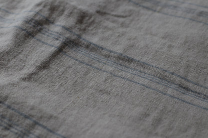 Linen Big Bag - Grey/ Blue Stripes