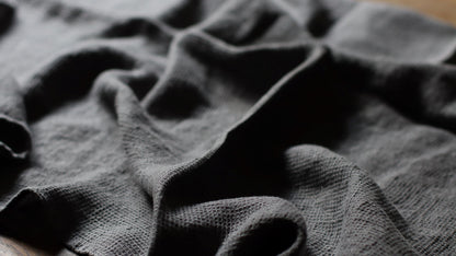 Charcoal Linen Waffle Towel