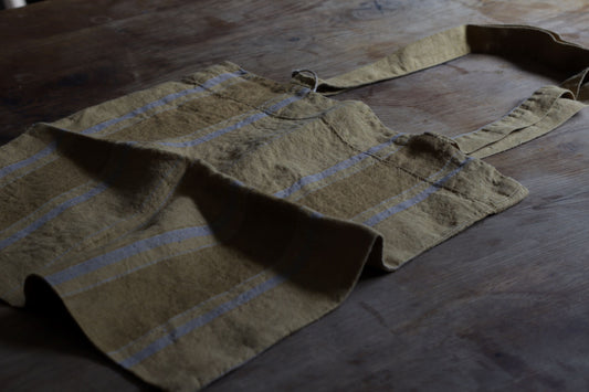 Linen Tote Bag - Amber Stripes