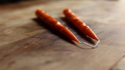 Sculpted and Twisted Pumpkin Dinner Candles (Pair)