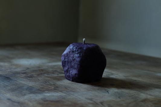 נר סגול מפוסל וגולמי 54 10x11