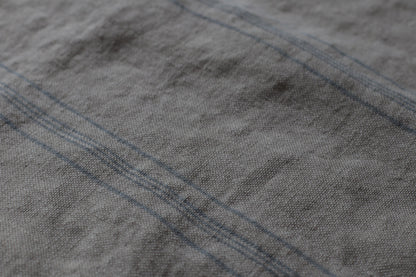 Linen Tote Bag - Grey/ Blue Stripes