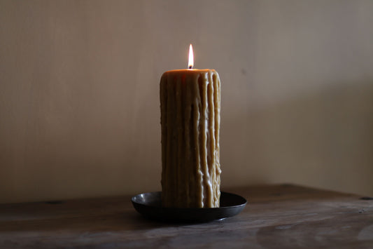 Large Dripped Beeswax Candle 23.5x8
